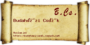 Budaházi Csák névjegykártya